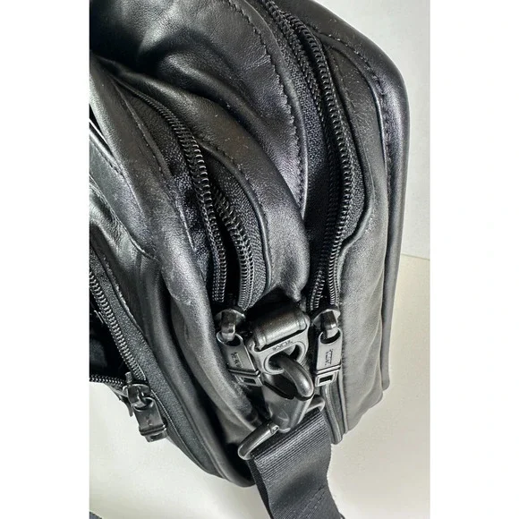 Tumi T-Pass Organizer Brief Soft Napa Leather Laptop Expandable Bag PERSONALIZED - Picture 9 of 16